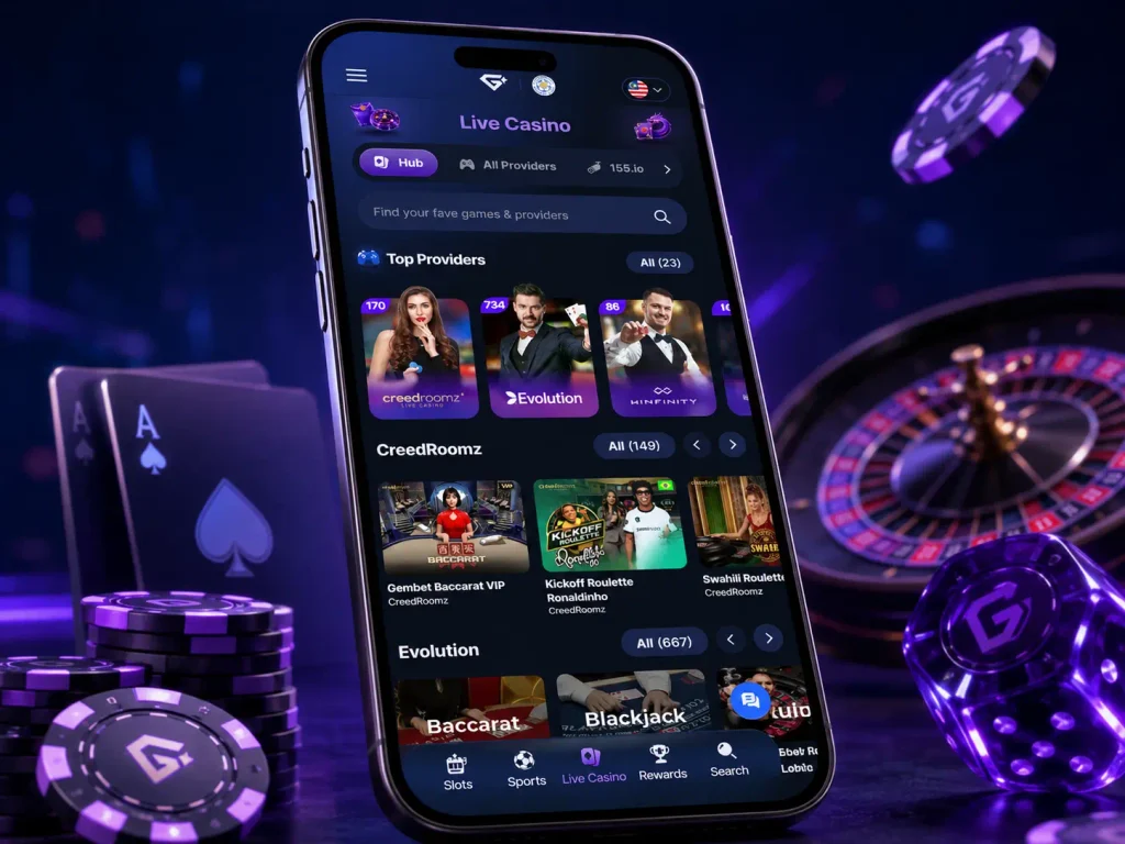 Casino Games on Gembet App