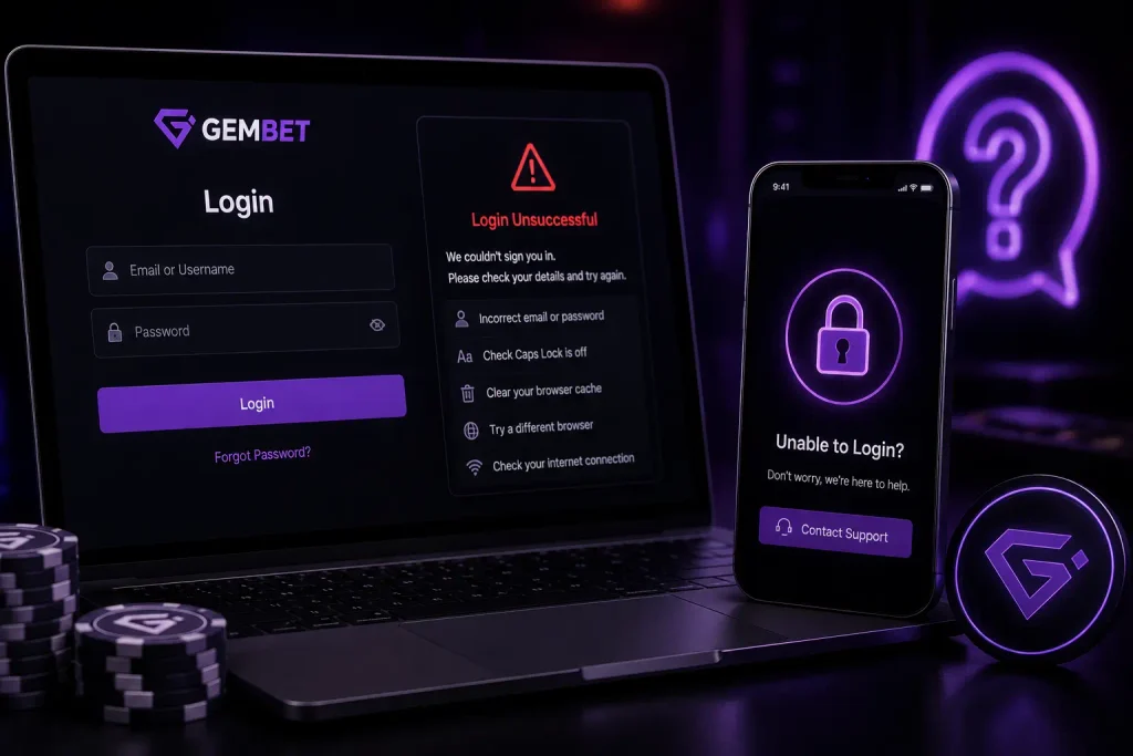Gembet Login Problems